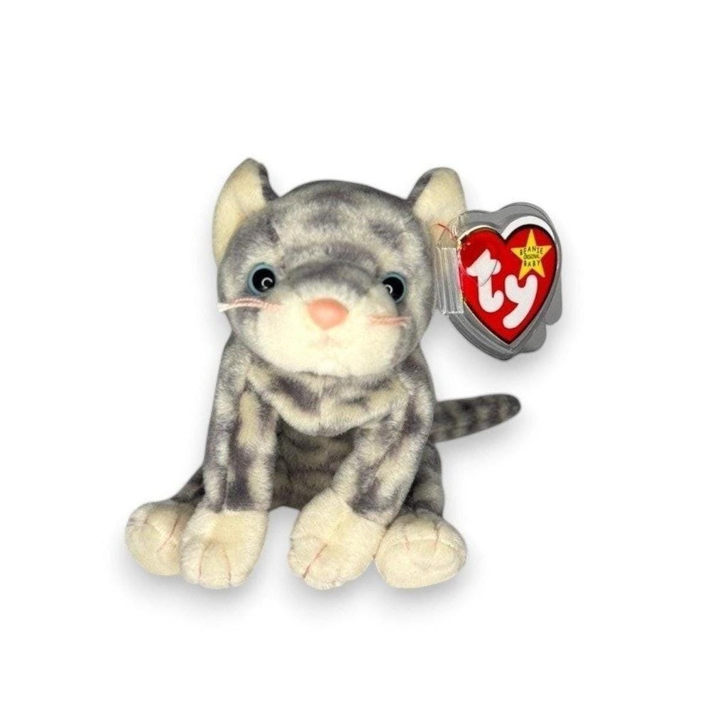Silver the Cat | Blue-Eyed Beauty | Mint Heart Tag TY Beanie Baby